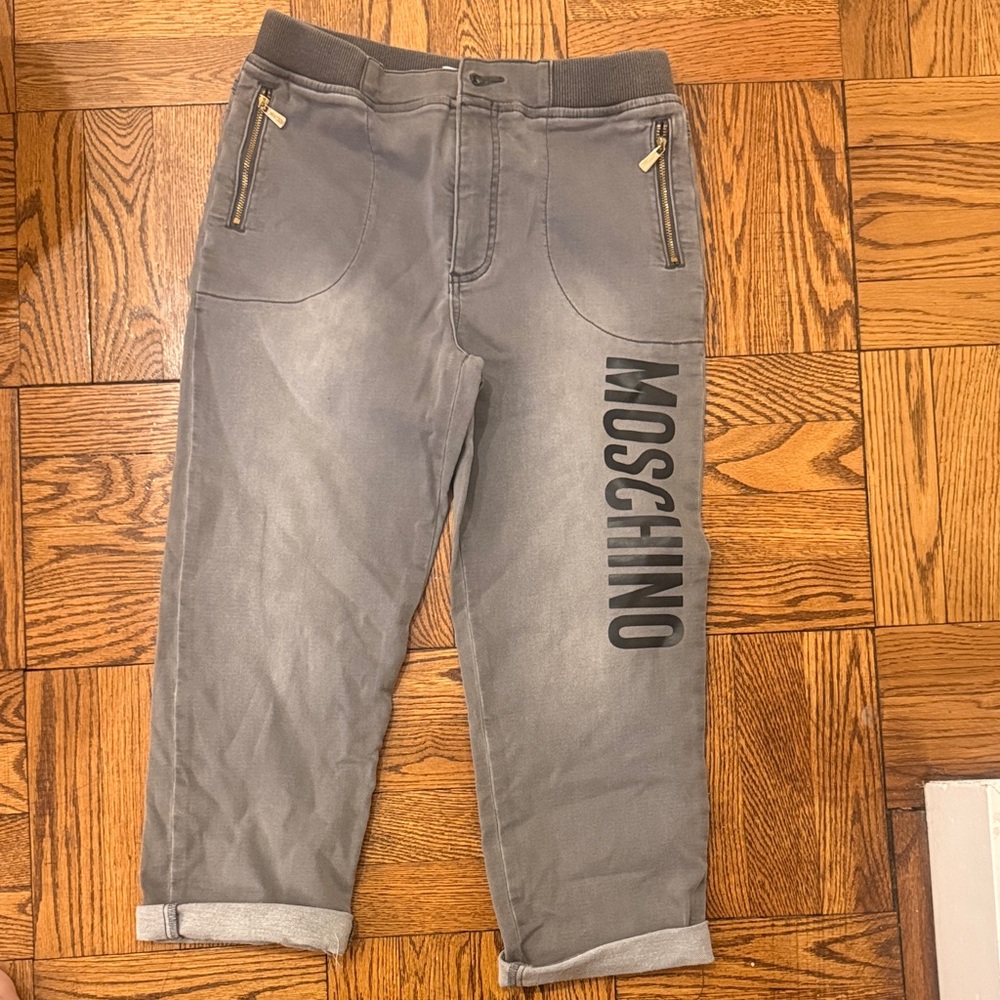Moschino Charcoal Jogger Jeans  with elastic waste